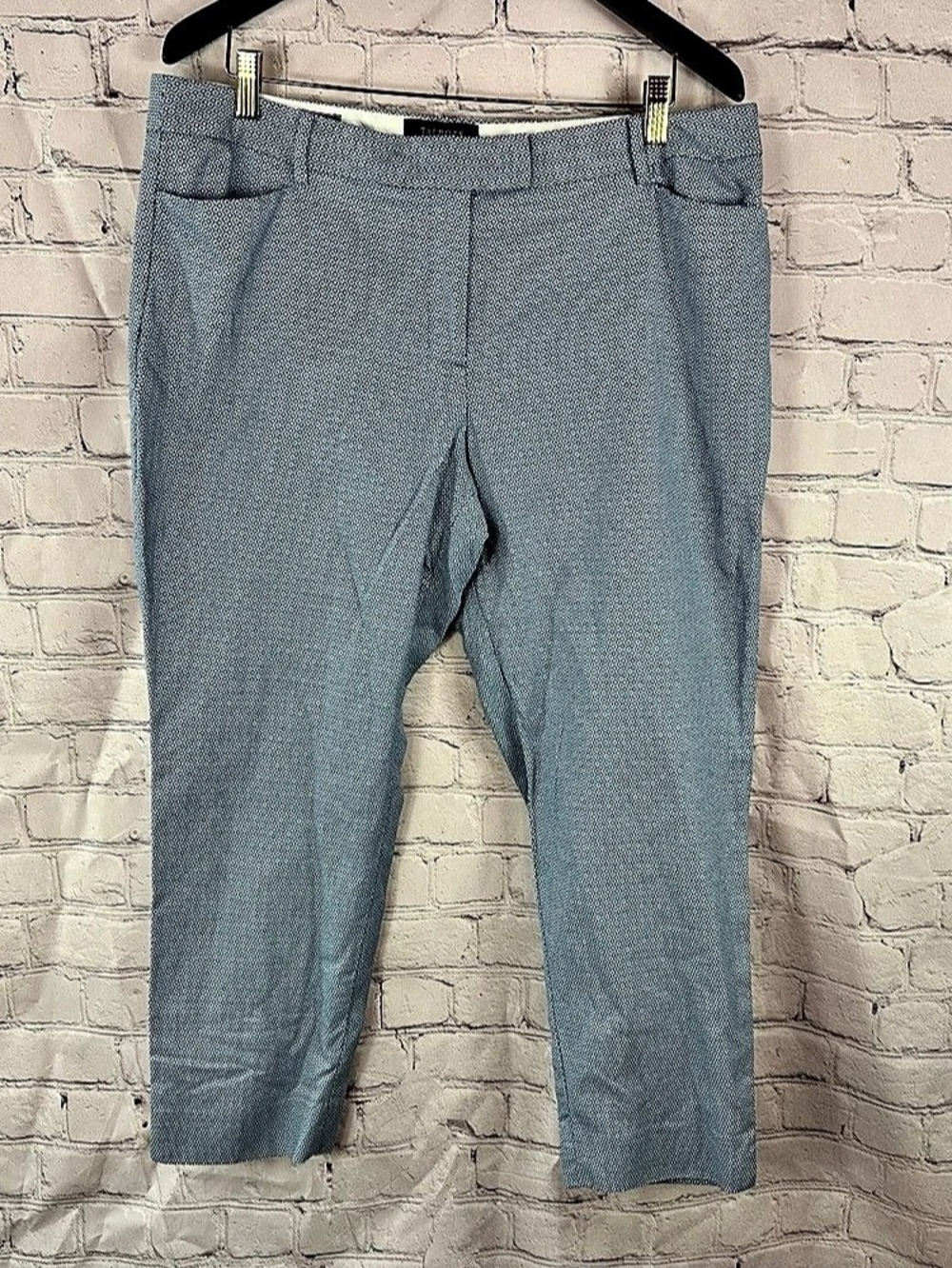 Talbots petites Hampshire cotton Pants 16P geometric office classic Preppy Chic